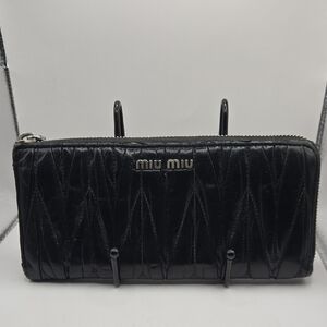 Miu Miu Black Quilted Wallet